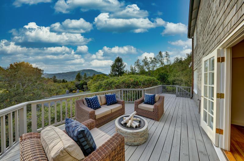 2 Madera Avenue deck with view of Mt. Tam