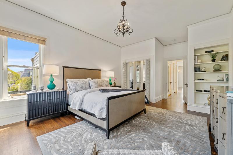 3740 Clay Street bedroom with grey tones