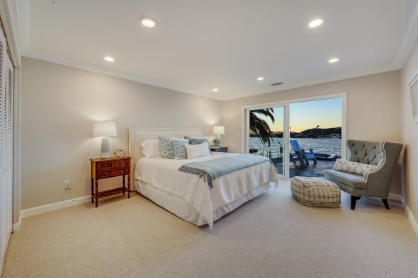bedroom with bay view