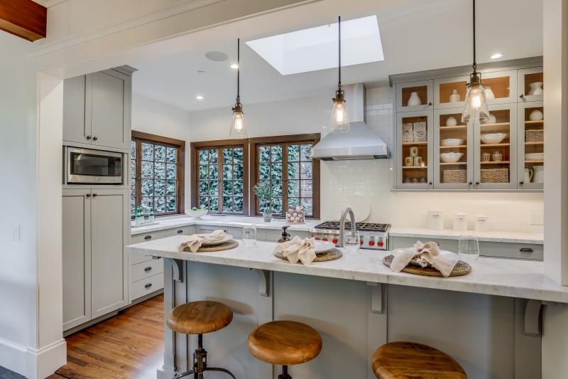 bar stools and kitchen