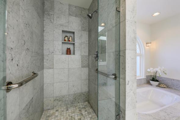 5 Hilarita Circle, Belvedere #61 5 Hilarita Circle marble tile bathroom