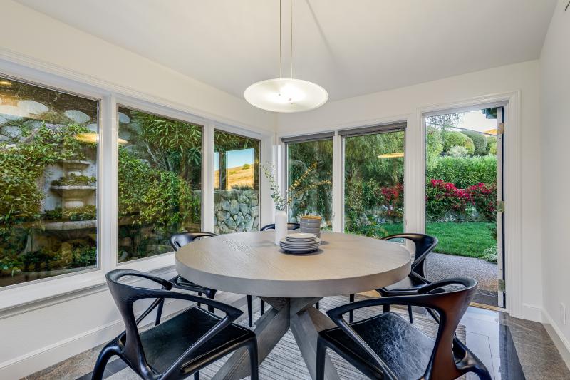 dining room and garden