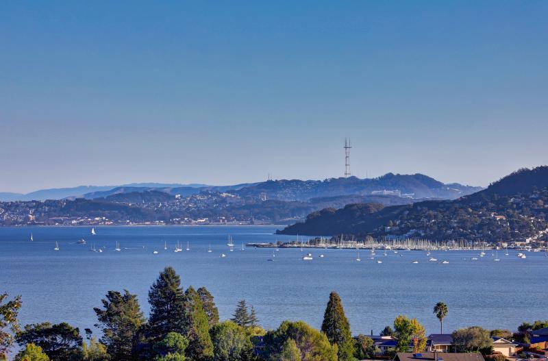 bay, boats, SF in the distance