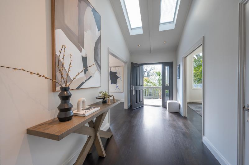 foyer with natural light