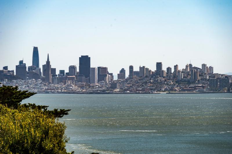 bay and city in the distance