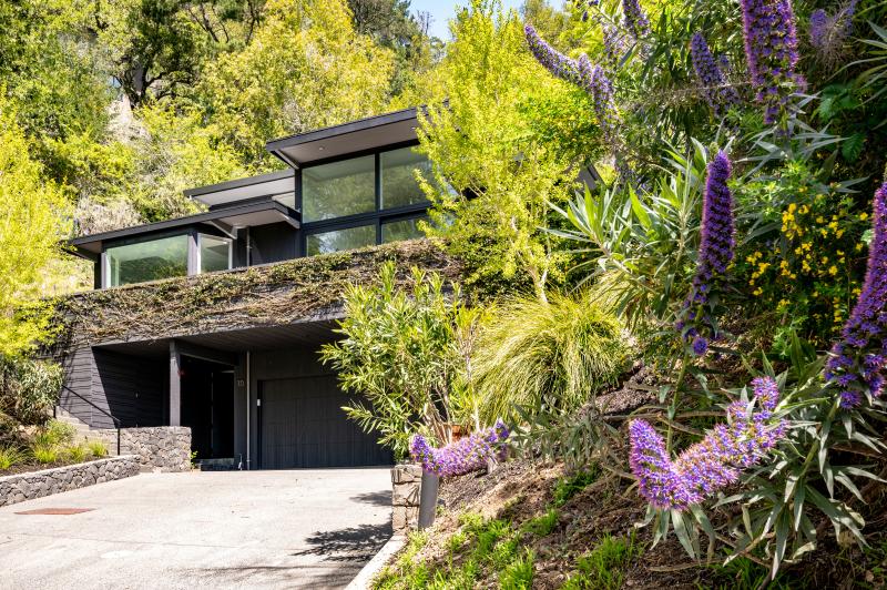 driveway and house