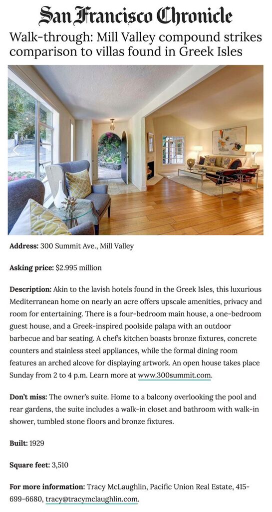 Walk-through: Mill Valley compound strikes comparison to villas found in Greek Isles