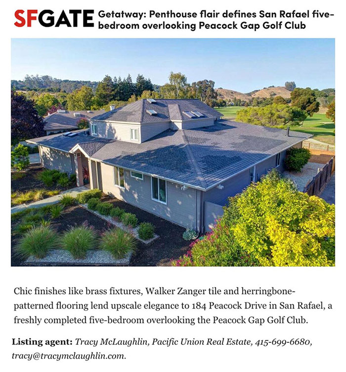 Getatway: Penthouse flair defines San Rafael five-bedroom overlooking Peacock Gap Golf Club