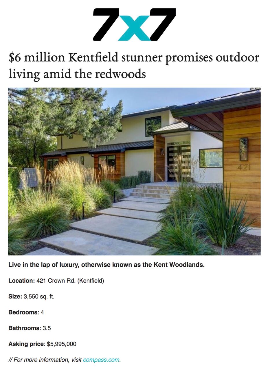 $6 million Kentfield stunner promises outdoor living amid the redwoods